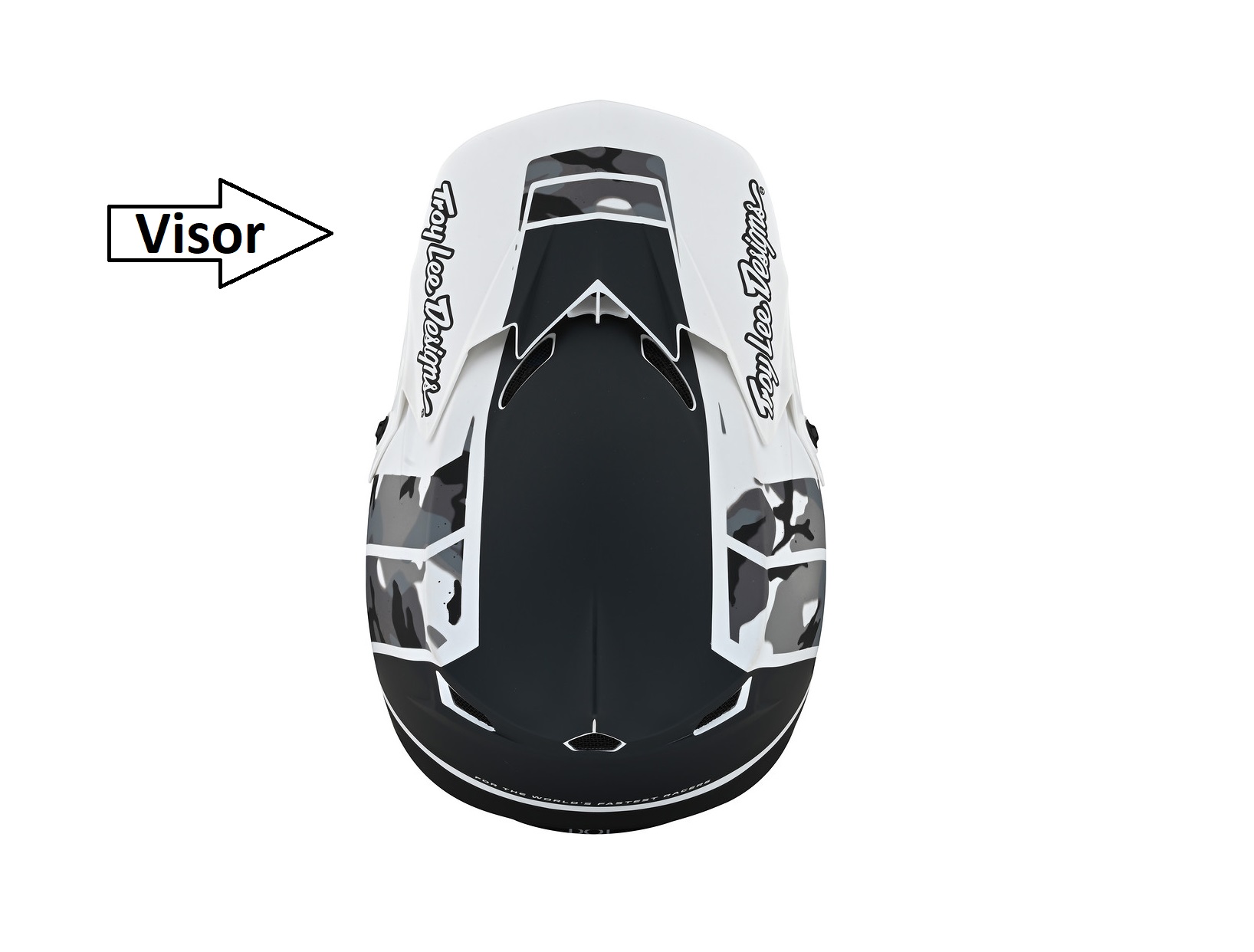 TROY LEE DESIGNS GP HELMET VISOR, NOVA CAMO, WHITE, ONE SIZE TROY LEE DESIGNS GP HELMET VISOR, NOVA CAMO, WHITE, ONE SIZE