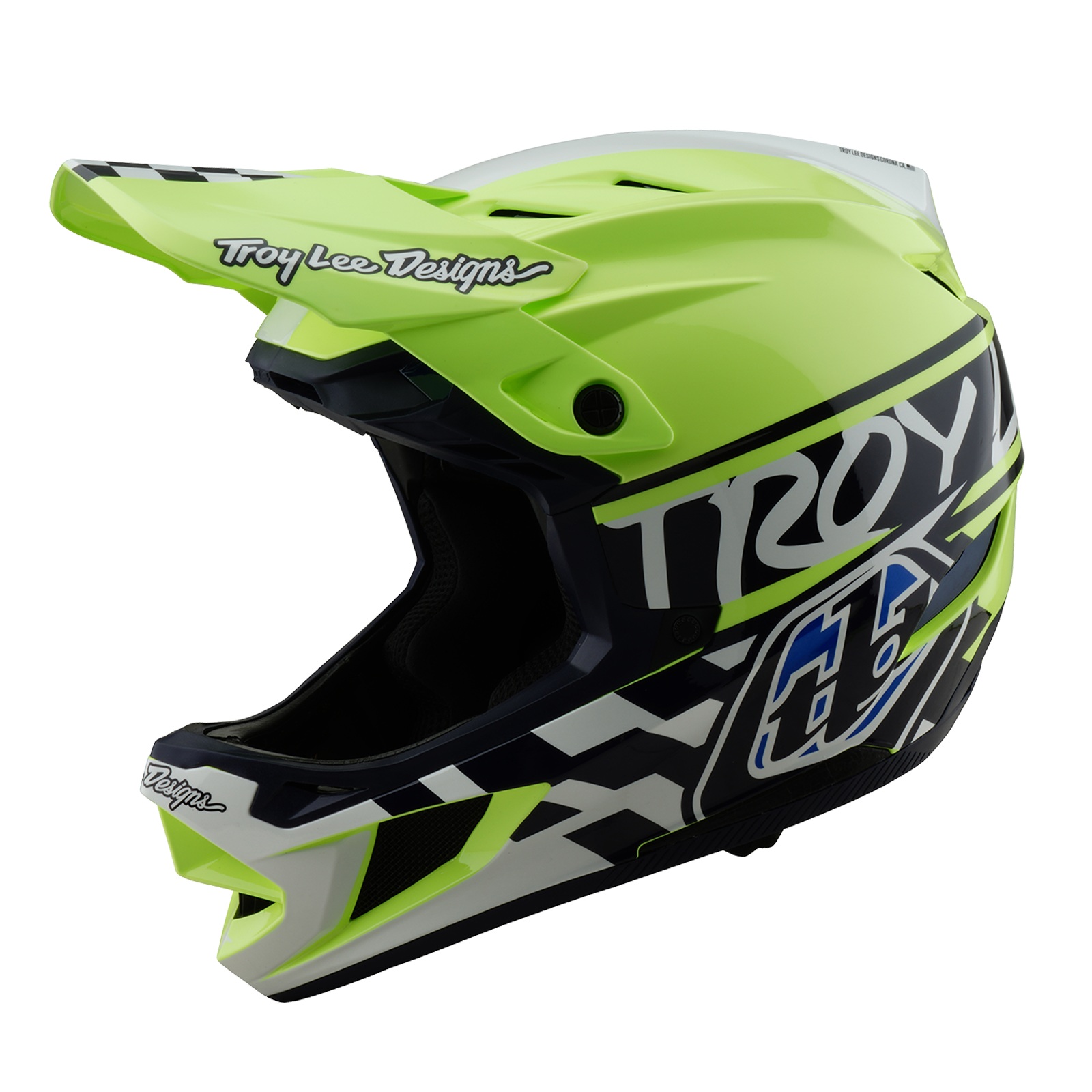 TROY LEE DESIGNS D4 POLYACRYLITE MIPS HELMET, FIFTY-50, NAVY/ GLO YELLOW, XL | 60-61CM, 60CM, 61CM, XL TROY LEE DESIGNS D4 POLYACRYLITE MIPS HELMET, FIFTY-50, NAVY/ GLO YELLOW, XL | 60-61CM, 60CM, 61CM, XL