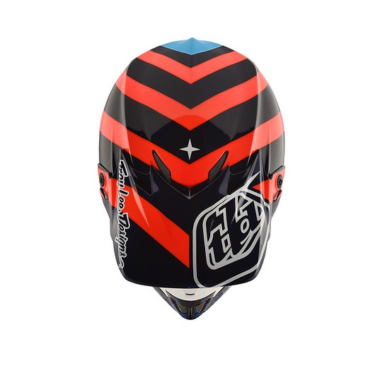 TROY LEE DESIGNS SE4 VISOR (CF), STREAMLINE, NAVY/ORANGE, ONE SIZE TROY LEE DESIGNS SE4 VISOR (CF), STREAMLINE, NAVY/ORANGE, ONE SIZE