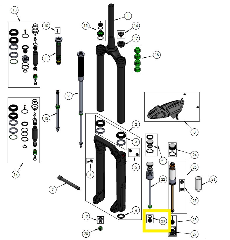 DVO FOOT NUT SL, DIAMOND 36 D1 SL | ONYX 38 D1|D2|WP SL DVO FOOT NUT SL, DIAMOND 36 D1 SL | ONYX 38 D1|D2|WP SL