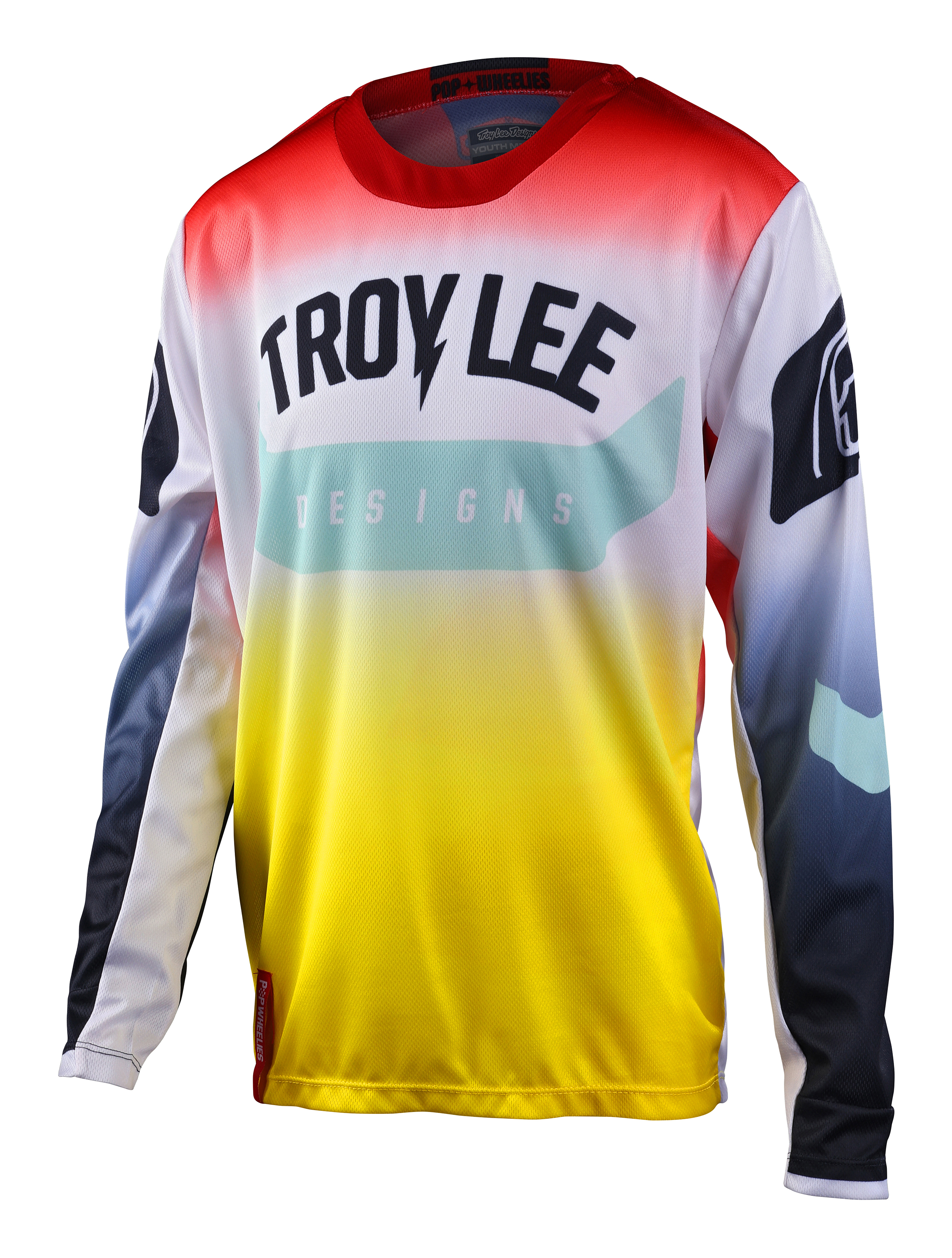 TROY LEE DESIGNS GP JERSEY, ARC, ACID YELLOW/RED, YOUTH, YOUTH XL TROY LEE DESIGNS GP JERSEY, ARC, ACID YELLOW/RED, YOUTH, YOUTH XL
