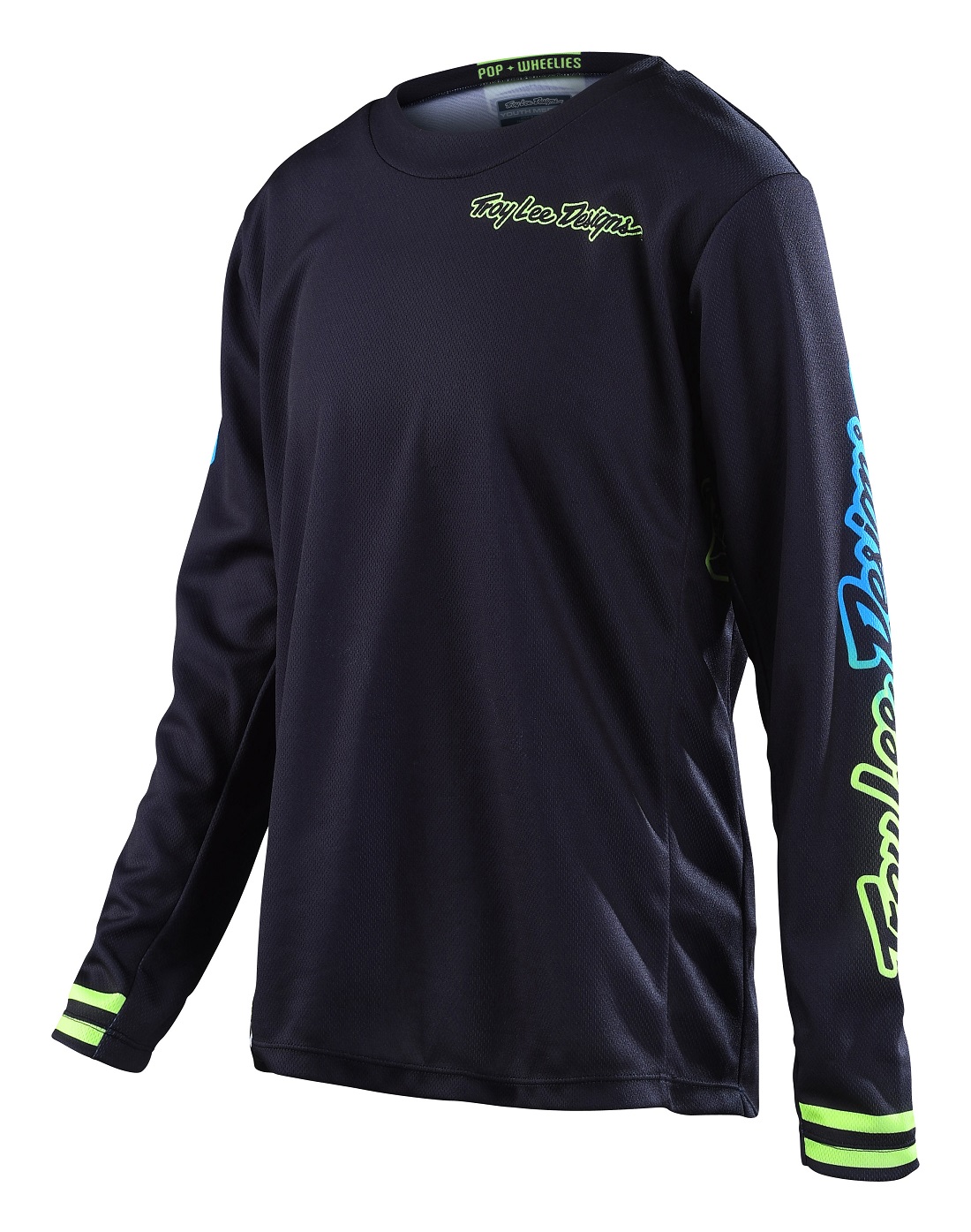 TROY LEE DESIGNS GP JERSEY, MONO, BLACK/YELLOW/CYAN, YOUTH, S / YOUTH TROY LEE DESIGNS GP JERSEY, MONO, BLACK/YELLOW/CYAN, YOUTH, S / YOUTH