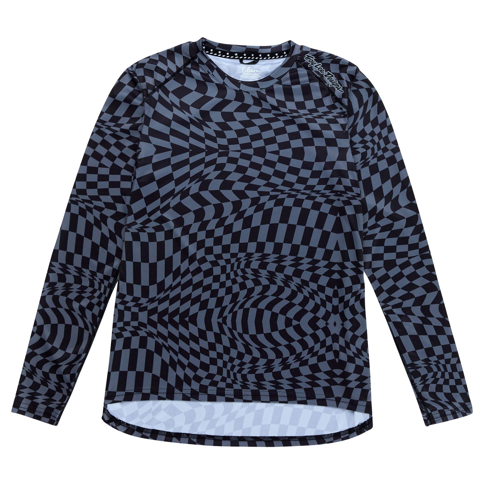 TROY LEE DESIGNS WOMENS LILIUM LS JERSEY, TWISTED CHECKERS, BLACK/GRAY, S, S TROY LEE DESIGNS WOMENS LILIUM LS JERSEY, TWISTED CHECKERS, BLACK/GRAY, S, S