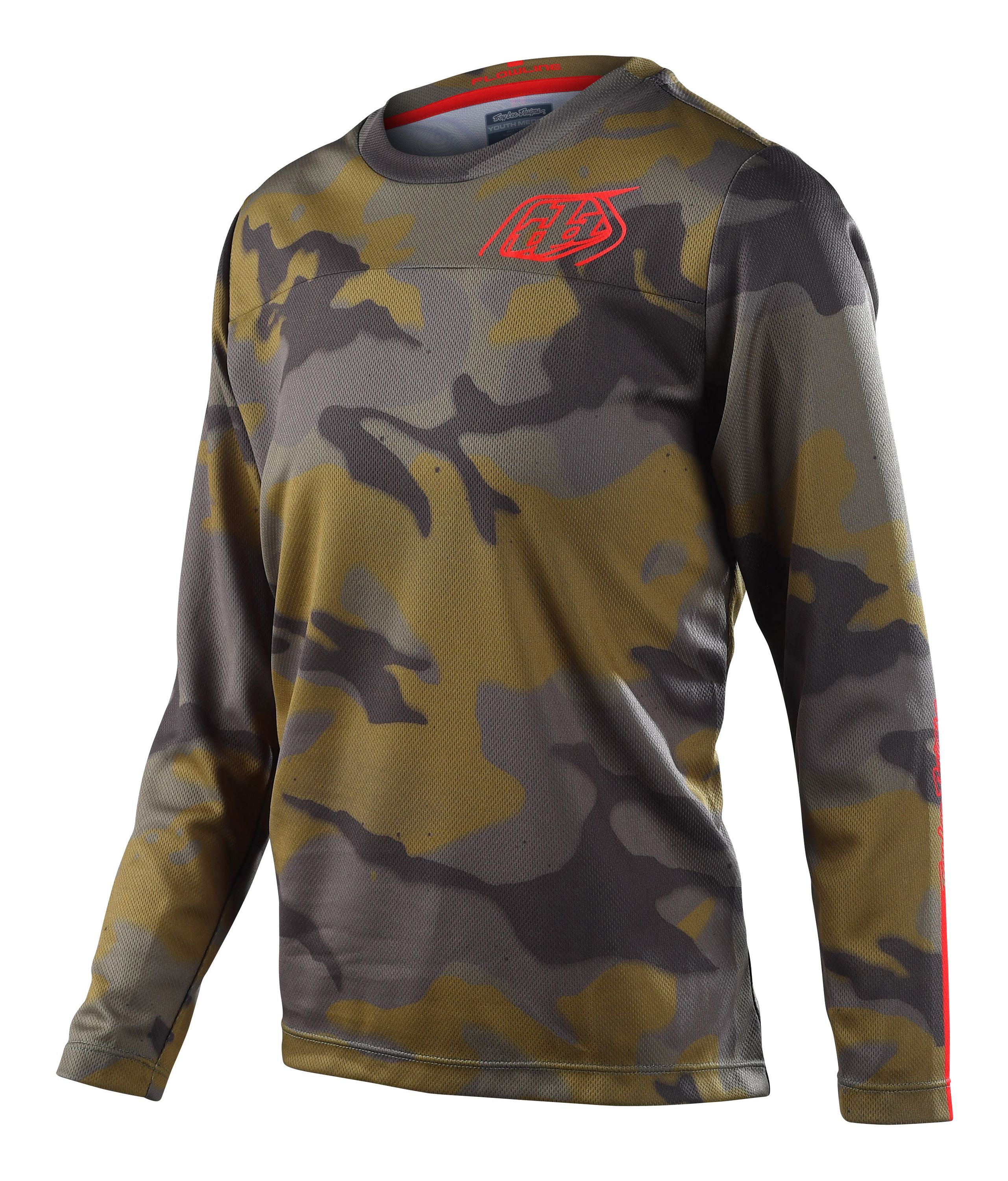 TROY LEE DESIGNS FLOWLINE LS JERSEY, SPRAY CAMO, ARMY, YOUTH, XL / YOUTH TROY LEE DESIGNS FLOWLINE LS JERSEY, SPRAY CAMO, ARMY, YOUTH, XL / YOUTH