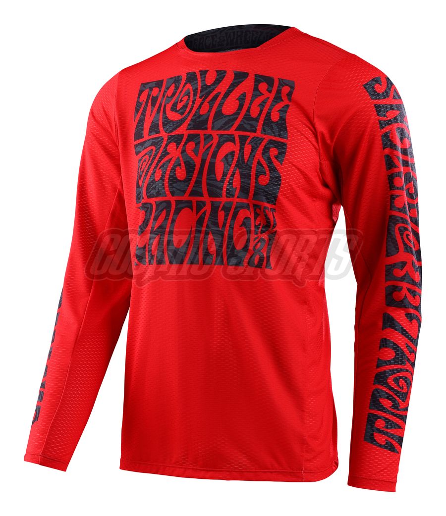 TROY LEE DESIGNS GP PRO AIR JERSEY, MANIC MONDAY, DEEP RED, XL TROY LEE DESIGNS GP PRO AIR JERSEY, MANIC MONDAY, DEEP RED, XL