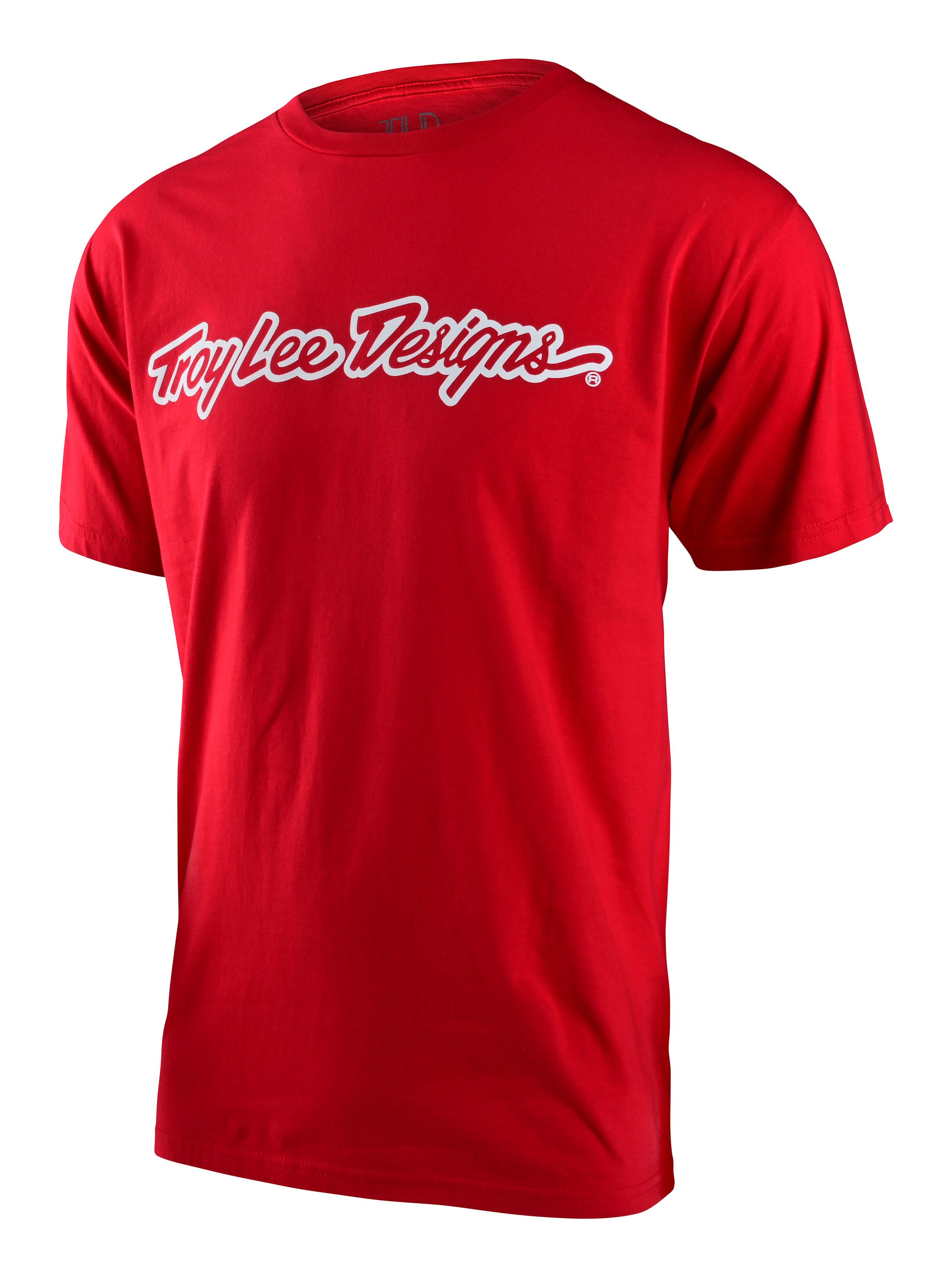 TROY LEE DESIGNS SIGNATURE T-SHIRT, RED, S TROY LEE DESIGNS SIGNATURE T-SHIRT, RED, S