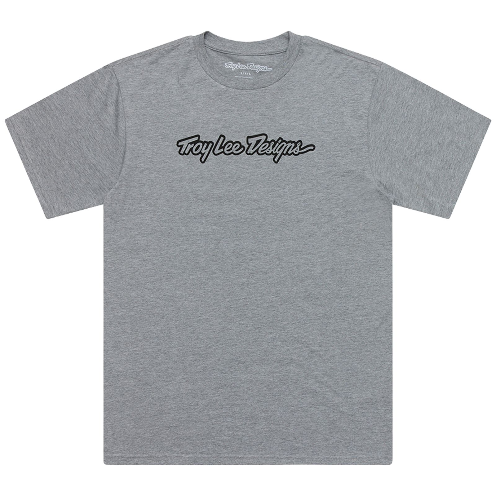 TROY LEE DESIGNS T-SHIRT, SIGNATURE, GRAY HEATHER, XL, XL TROY LEE DESIGNS T-SHIRT, SIGNATURE, GRAY HEATHER, XL, XL
