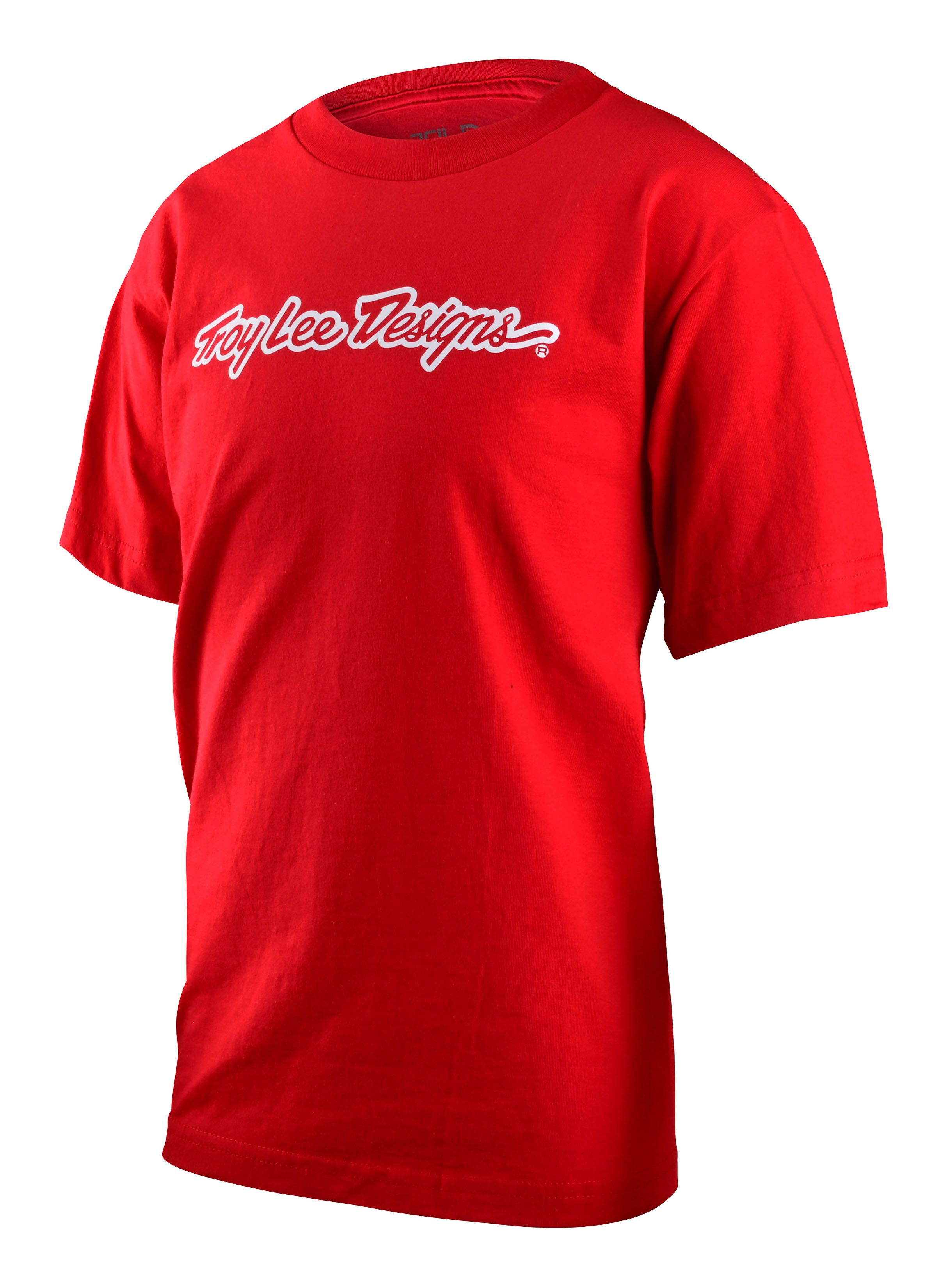 TROY LEE DESIGNS SIGNATURE T-SHIRT, RED, YOUTH, XL/YOUTH TROY LEE DESIGNS SIGNATURE T-SHIRT, RED, YOUTH, XL/YOUTH