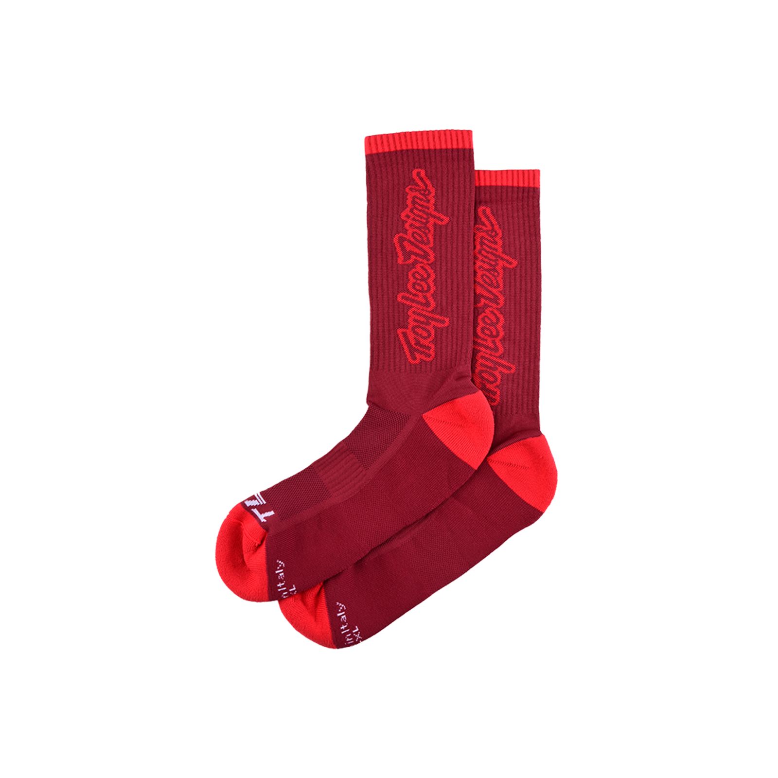 TROY LEE DESIGNS MENS PERFORMANCE SOCKS, SIGNATURE, OXBLOOD, S/M, M, S TROY LEE DESIGNS MENS PERFORMANCE SOCKS, SIGNATURE, OXBLOOD, S/M, M, S