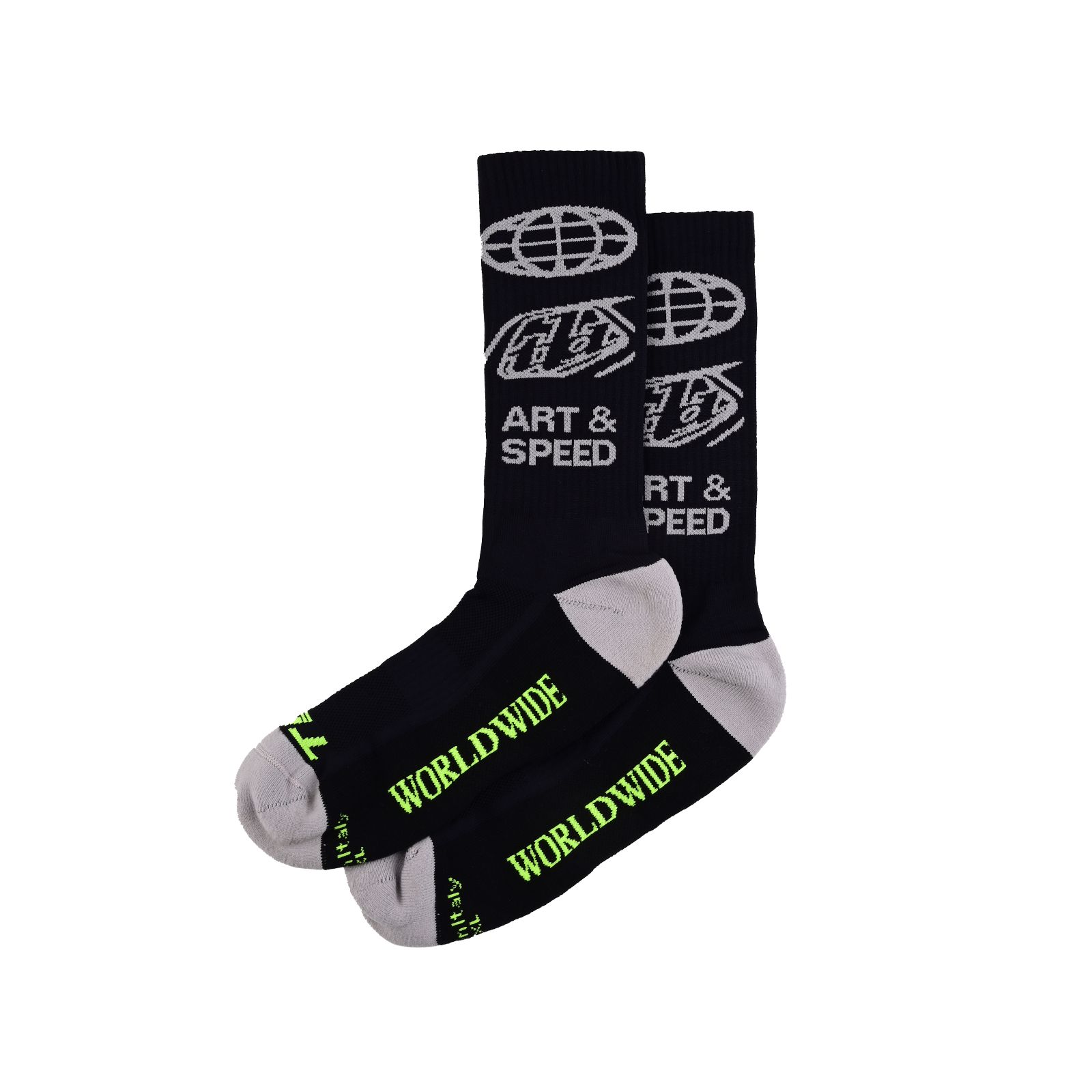 TROY LEE DESIGNS MENS PERFORMANCE SOCKS, WORLDWIDE, BLACK, L/XL, L, XL