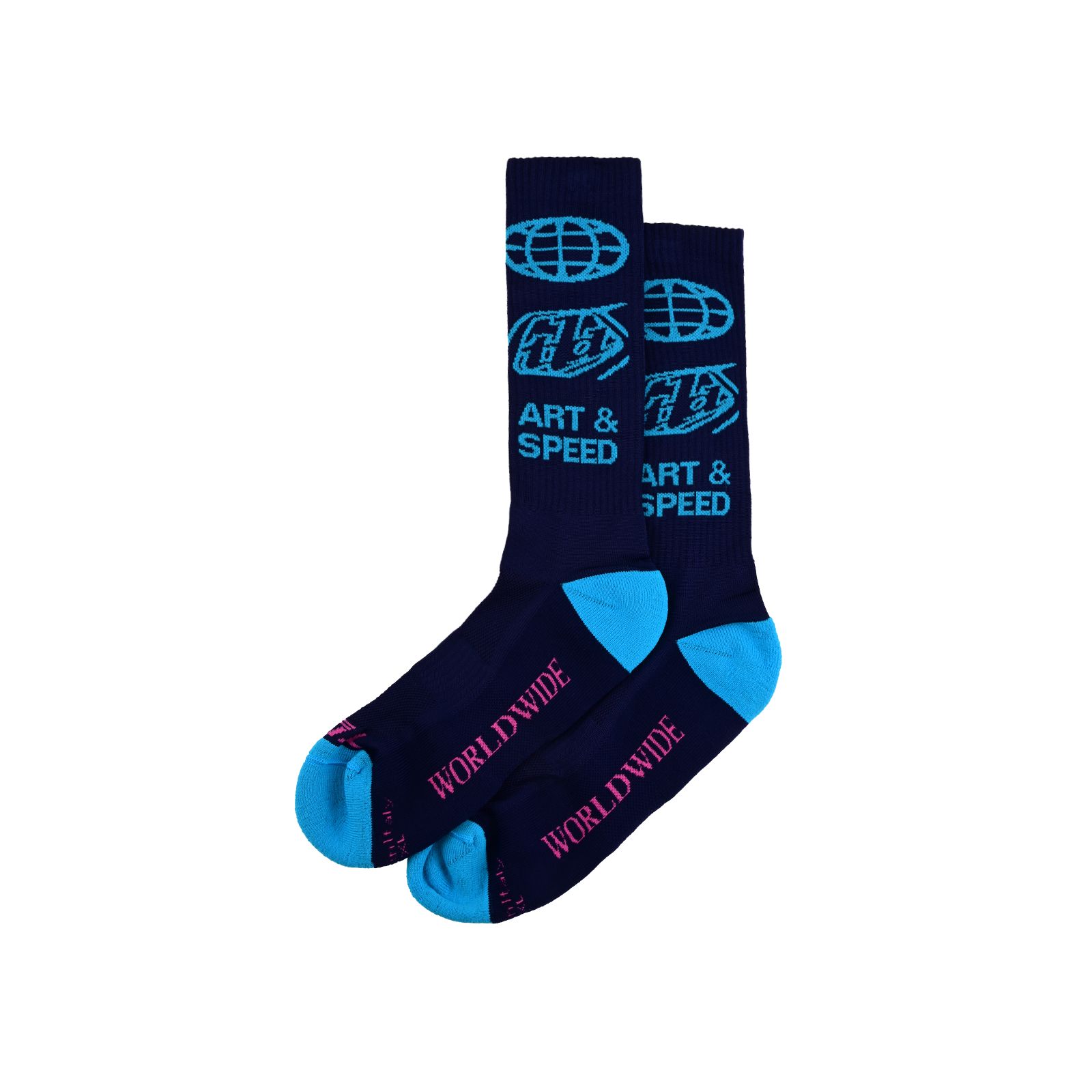 TROY LEE DESIGNS MENS PERFORMANCE SOCKS, WORLDWIDE, MIDNIGHT, L/XL, L, XL