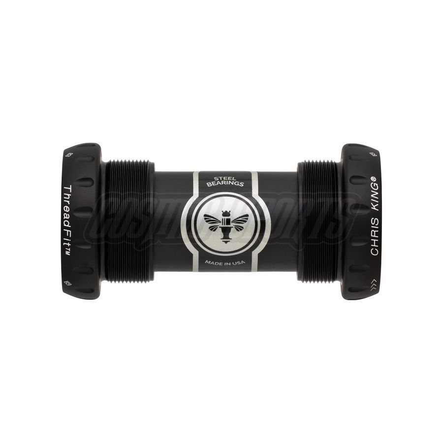 CHRIS KING BOTTOM BRACKET THREADFIT 24MM, STEEL-BEARINGS, MATTE JET CHRIS KING BOTTOM BRACKET THREADFIT 24MM, STEEL-BEARINGS, MATTE JET
