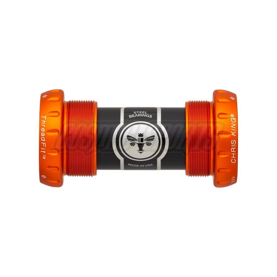 CHRIS KING BOTTOM BRACKET THREADFIT 24MM, STEEL-BEARINGS, MATTE MANGO CHRIS KING BOTTOM BRACKET THREADFIT 24MM, STEEL-BEARINGS, MATTE MANGO