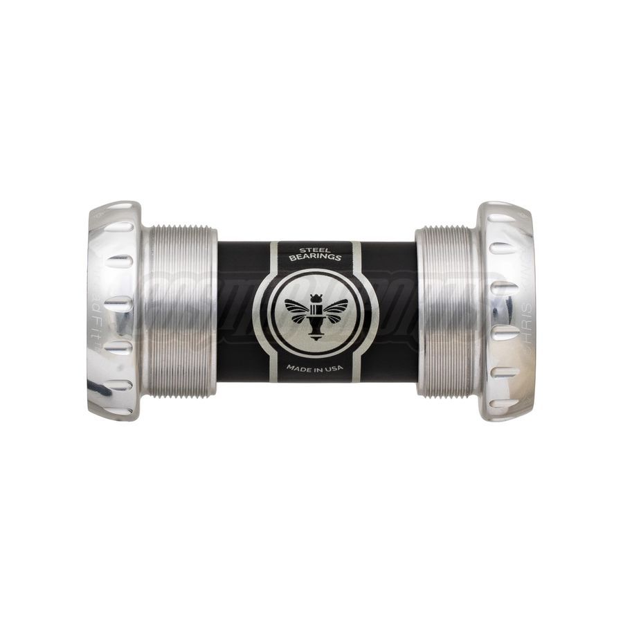 CHRIS KING BOTTOM BRACKET THREADFIT 24MM, STEEL-BEARINGS, SILVER CHRIS KING BOTTOM BRACKET THREADFIT 24MM, STEEL-BEARINGS, SILVER