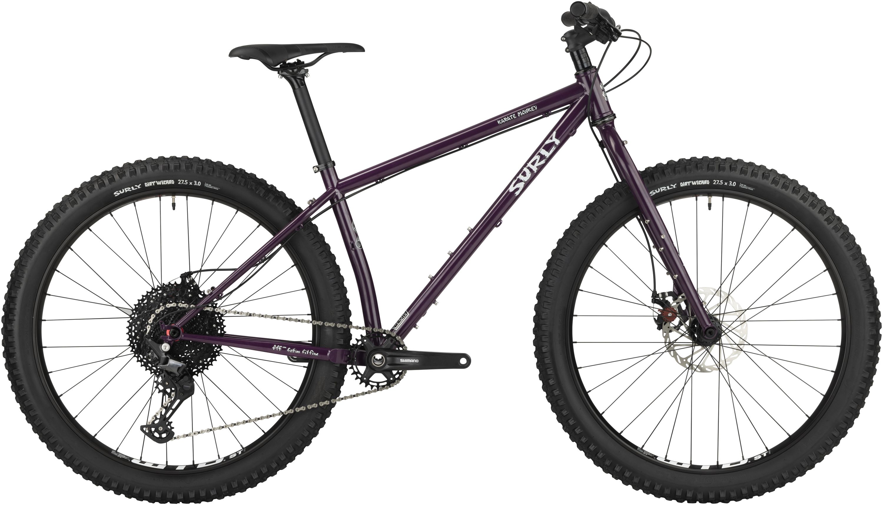 SURLY KARATE MONKEY MTB BIKE, 27.5+, ORGANIC EGGPLANT, S SURLY KARATE MONKEY MTB BIKE, 27.5+, ORGANIC EGGPLANT, S