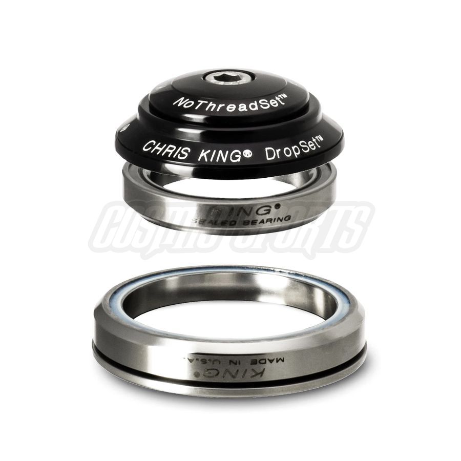 CHRIS KING DROPSET 2 TAPERED HEADSET, 1 1/8"-1.5", GRIPLOCK, IS42/28.6 | IS52/40 45X45 CHRIS KING DROPSET 2 TAPERED HEADSET, 1 1/8"-1.5", GRIPLOCK, IS42/28.6 | IS52/40 45X45