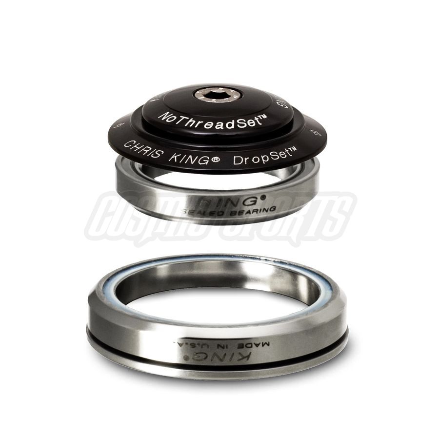 CHRIS KING DROPSET 5 TAPERED HEADSET, 1 1/8"-1.5", GRIPLOCK, IS42/28.6 | IS52/40 45X45 CHRIS KING DROPSET 5 TAPERED HEADSET, 1 1/8"-1.5", GRIPLOCK, IS42/28.6 | IS52/40 45X45