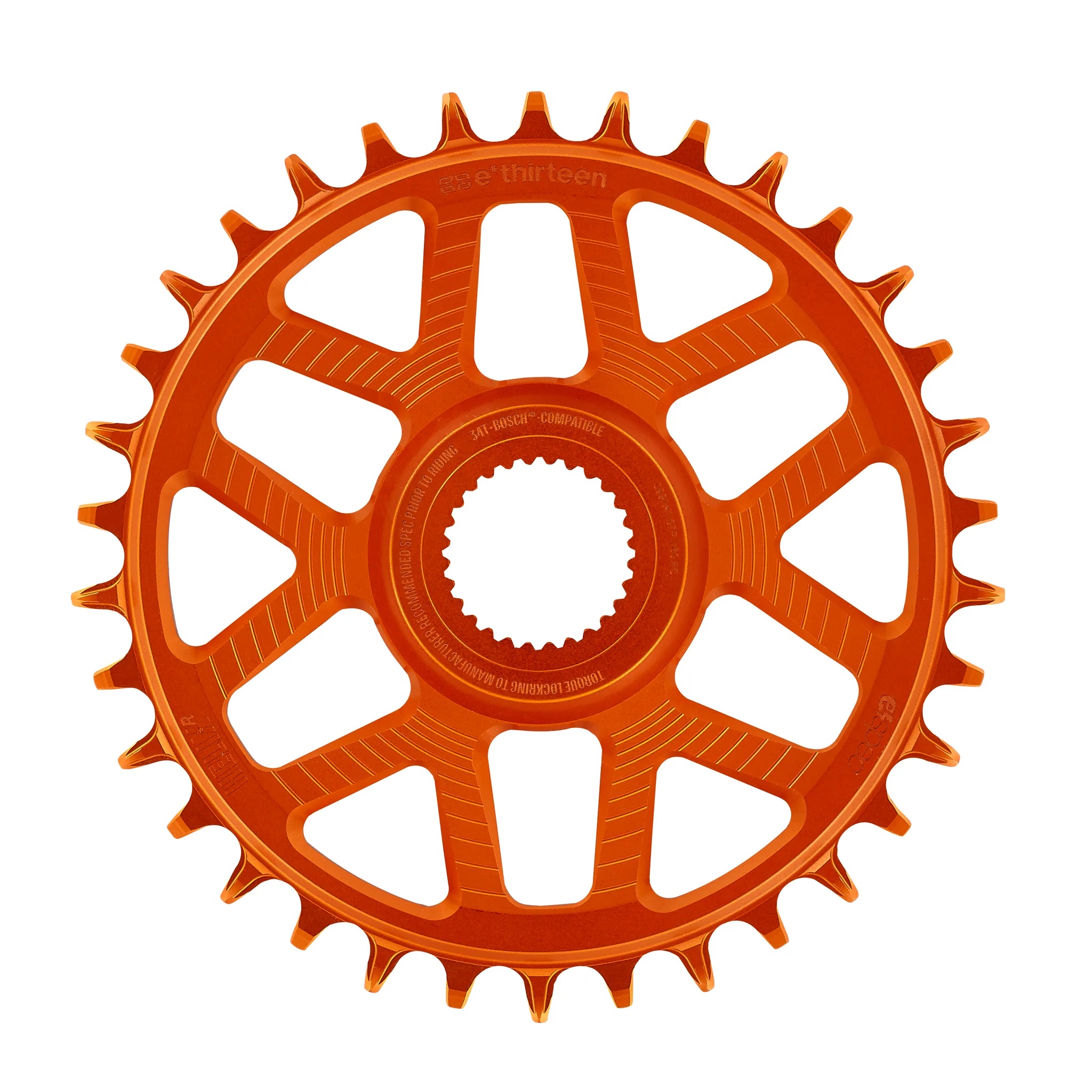 E*THIRTEEN E*SPEC HELIX R DIRECT MOUNT CHAINRING, BOSCH GEN4, 32 T., 53MM CHAINLINE, 11/12-SPD E*THIRTEEN E*SPEC HELIX R DIRECT MOUNT CHAINRING, BOSCH GEN4, 32 T., 53MM CHAINLINE, 11/12-SPD