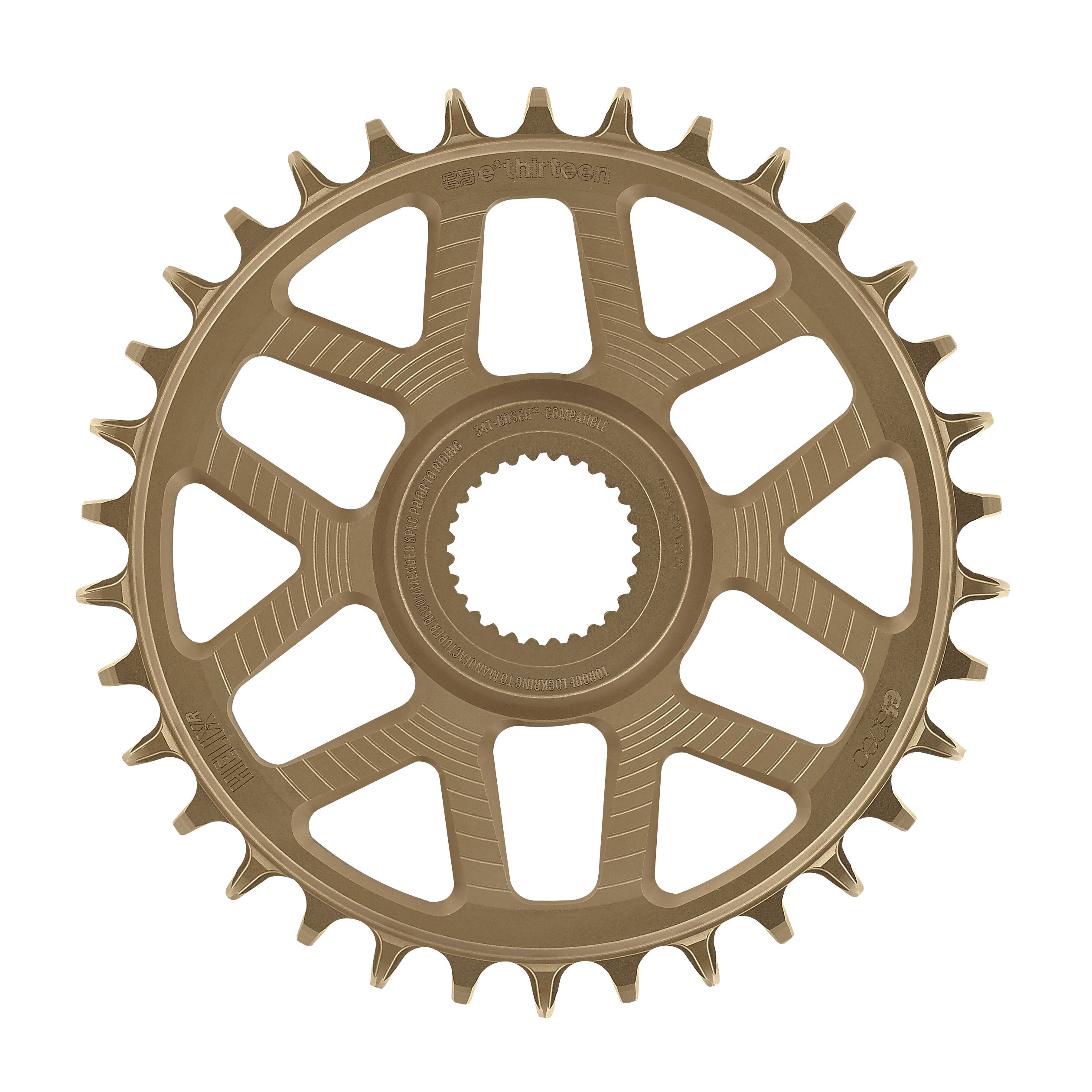 E*THIRTEEN HELIX R E*SPEC SRAM DIRECT MOUNT CHAINRING, BOSCH SX/CX GEN4, 32 T., 11/12-SPD, BRONZE E*THIRTEEN HELIX R E*SPEC SRAM DIRECT MOUNT CHAINRING, BOSCH SX/CX GEN4, 32 T., 11/12-SPD, BRONZE