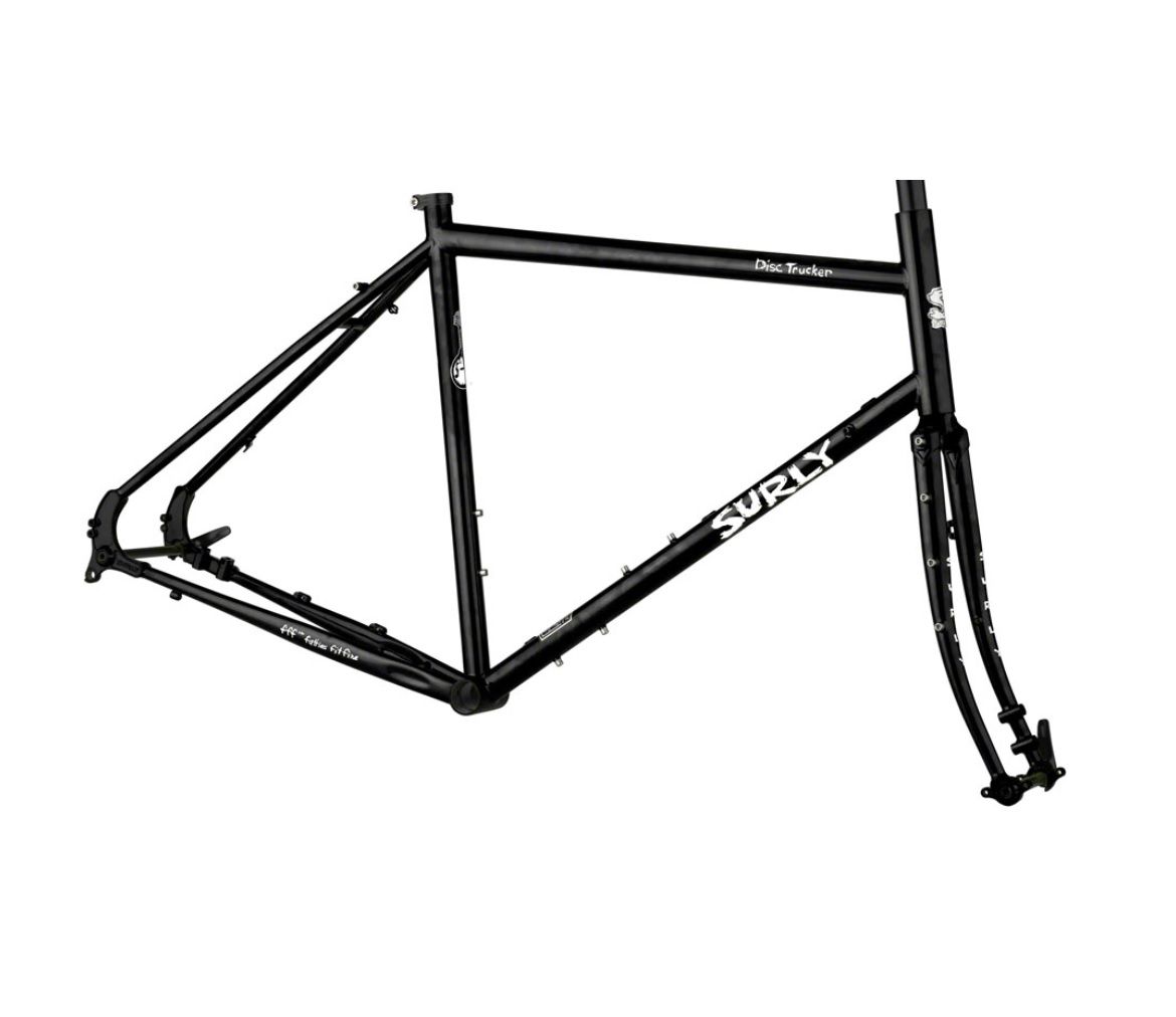 SURLY DISC TRUCKER TOURING FRAMESET, 26", HI-VIZ BLACK, 50CM