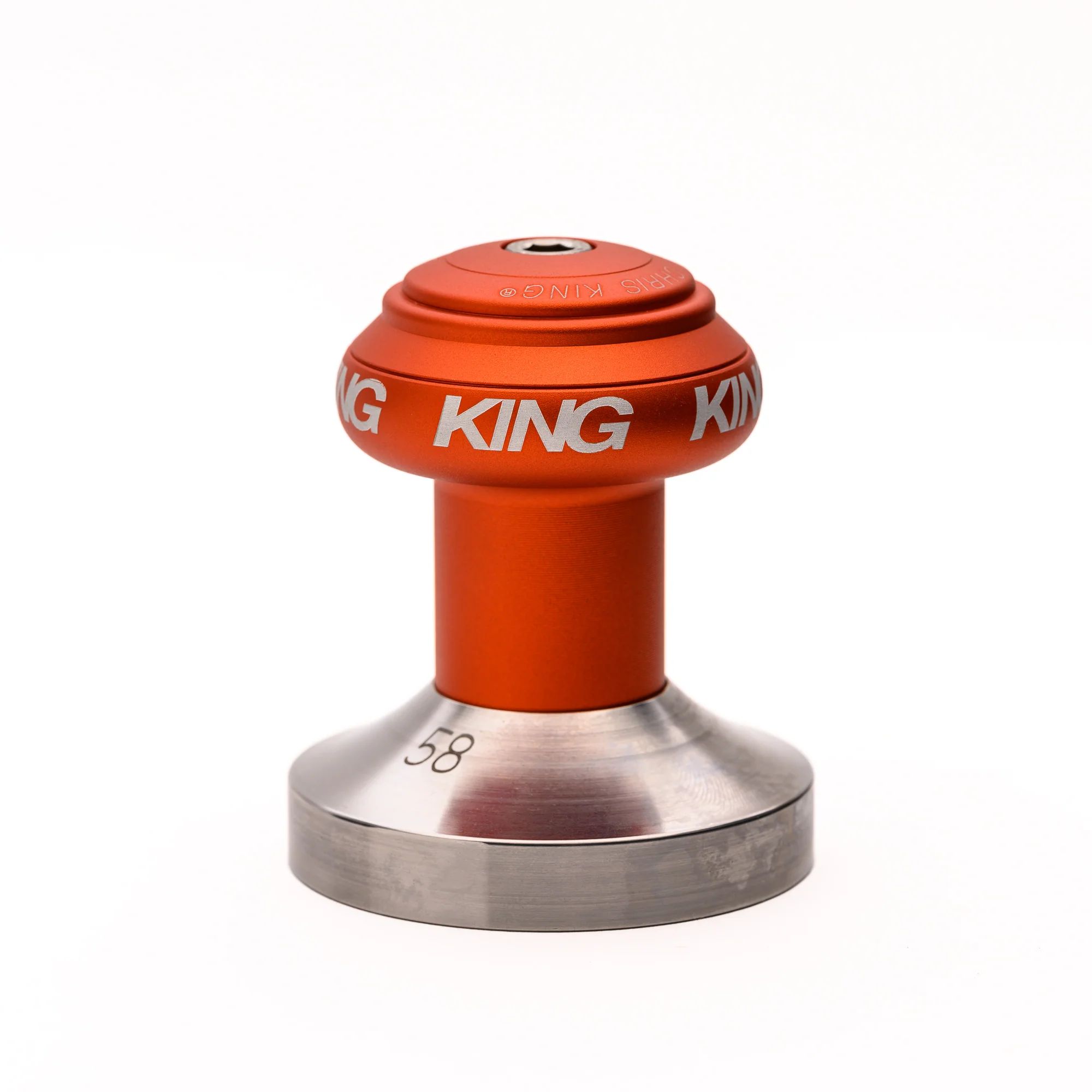CHRIS KING ESPRESSO TAMPER, 58MM, FLAT, MATTE MANGO CHRIS KING ESPRESSO TAMPER, 58MM, FLAT, MATTE MANGO