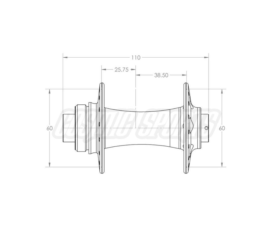 WHITE INDUSTRIES CLD+ DISC CENTERLOCK BOOST HUB FRONT, 110X15MM, 28 H. WHITE INDUSTRIES CLD+ DISC CENTERLOCK BOOST HUB FRONT, 110X15MM, 28 H.
