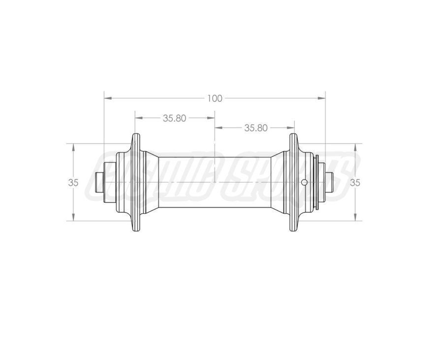 WHITE INDUSTRIES T11 HUB FRONT, 100X9MM QR, 32 H. WHITE INDUSTRIES T11 HUB FRONT, 100X9MM QR, 32 H.