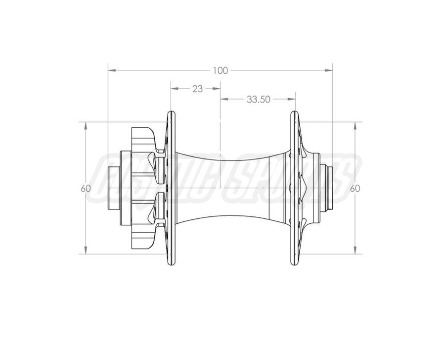 WHITE INDUSTRIES XMR 6-BOLT DISC HUB FRONT, 100X9MM QR/100X15MM, 32 H. WHITE INDUSTRIES XMR 6-BOLT DISC HUB FRONT, 100X9MM QR/100X15MM, 32 H.