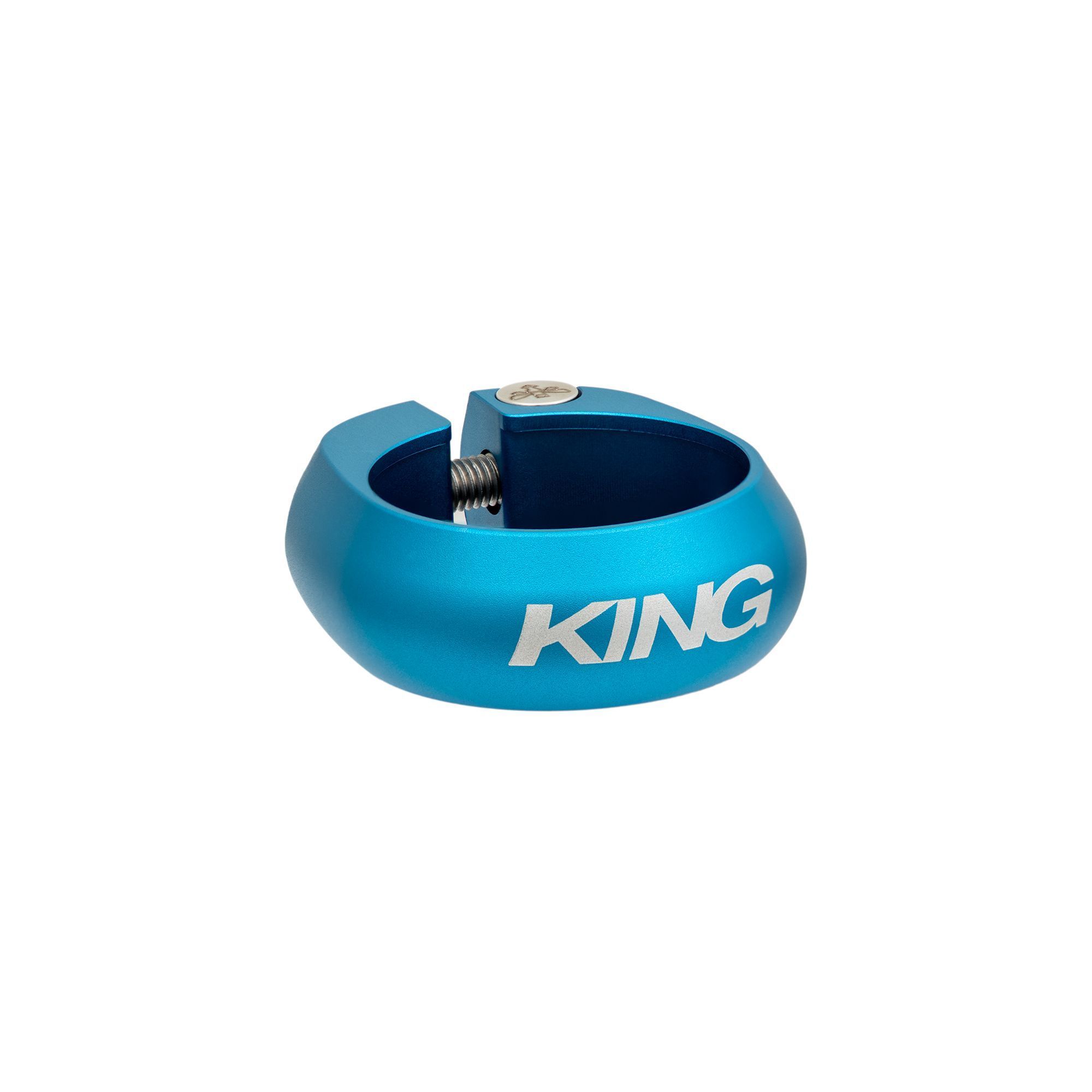 CHRIS KING SEATPOST COLLAR, 31.8MM, MATTE TURQUOISE CHRIS KING SEATPOST COLLAR, 31.8MM, MATTE TURQUOISE