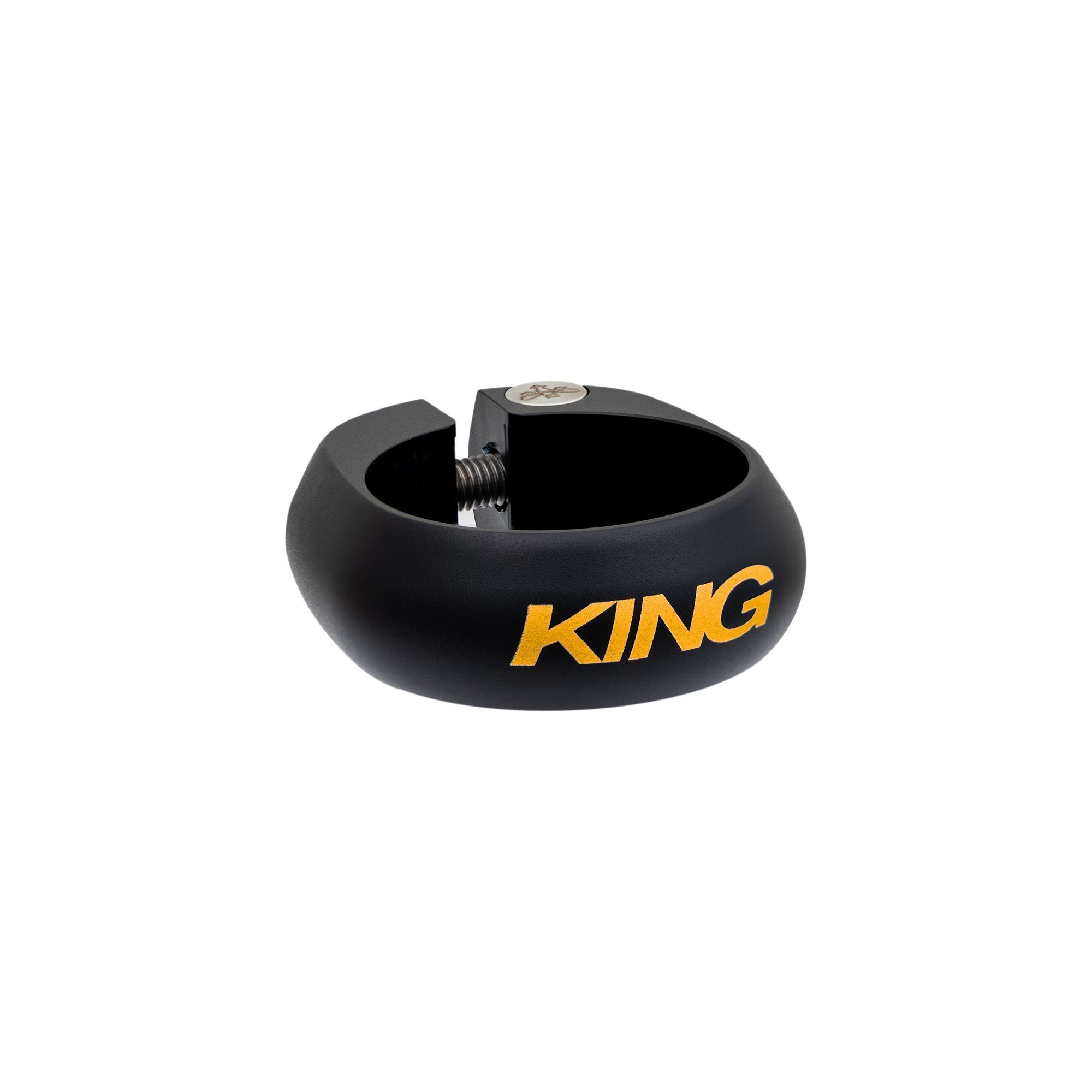 CHRIS KING SEATPOST COLLAR, 36.4MM, TWO TONE BLACK/GOLD CHRIS KING SEATPOST COLLAR, 36.4MM, TWO TONE BLACK/GOLD