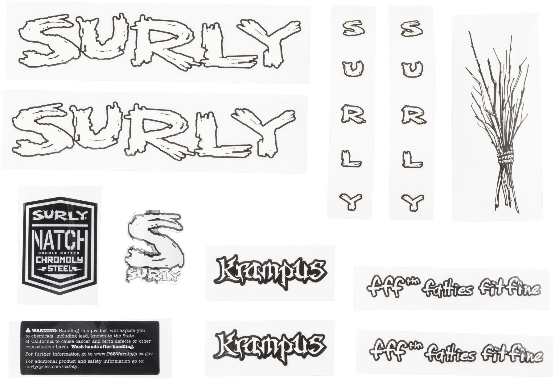 SURLY KRAMPUS NEW FRAME DECAL INCL. HEADBADGE SURLY KRAMPUS NEW FRAME DECAL INCL. HEADBADGE