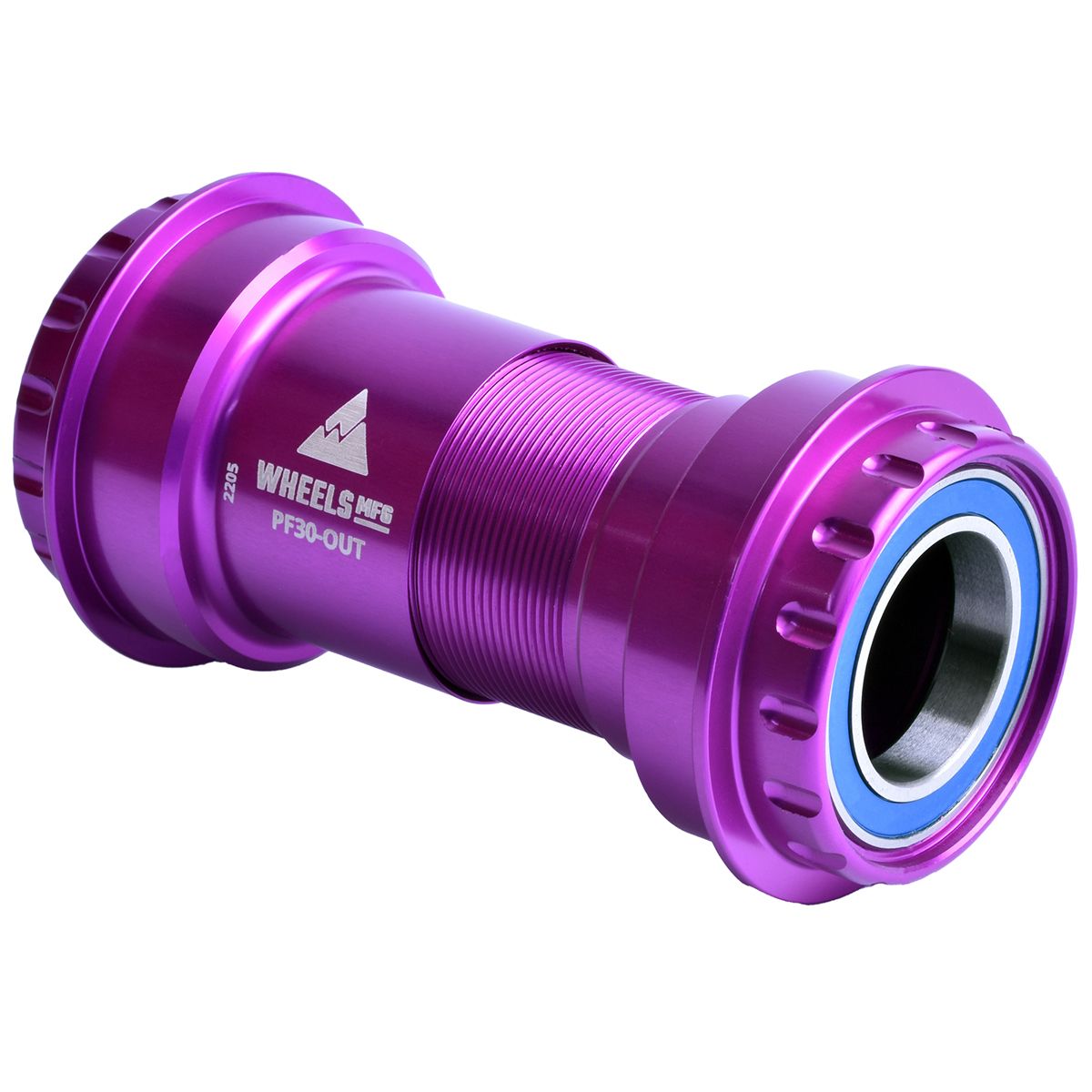 WHEELS MANUFACTURING ABEC 3 BOTTOM BRACKET, PF30 OUTBOARD, 24MM CRANK, PURPLE WHEELS MANUFACTURING ABEC 3 BOTTOM BRACKET, PF30 OUTBOARD, 24MM CRANK, PURPLE
