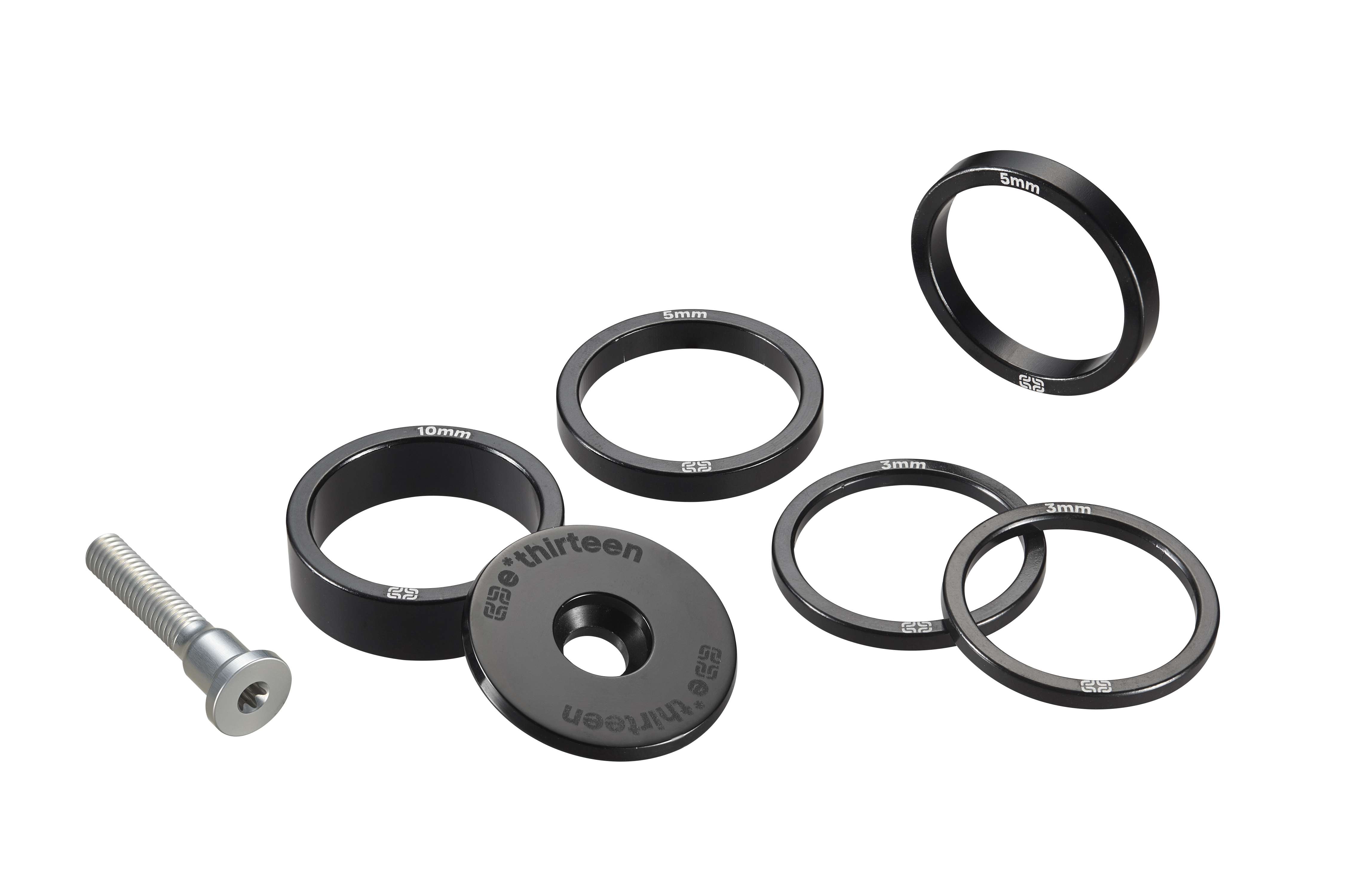 E*THIRTEEN AHEAD CAP, INCL. BOLTS AND SPACERS, SILVER E*THIRTEEN AHEAD CAP, INCL. BOLTS AND SPACERS, SILVER