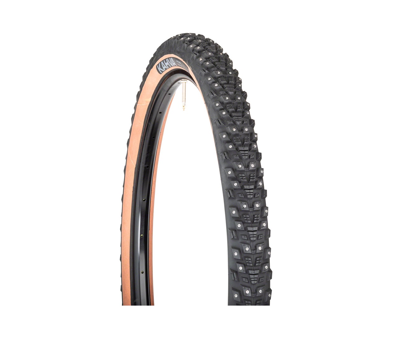 45NRTH KAHVA FOLDING TIRE, 27.5X2.1", 54-584, 240 CONCAVE CARBID STUDS, 60TPI, TUBELESS READY 45NRTH KAHVA FOLDING TIRE, 27.5X2.1", 54-584, 240 CONCAVE CARBID STUDS, 60TPI, TUBELESS READY