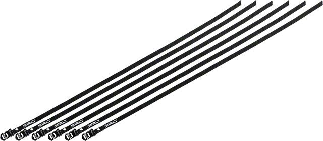 SURLY JUNK STRAP, 120CM, STAINLESS STEEL BUCKLE, 6 PCS., BLACK SURLY JUNK STRAP, 120CM, STAINLESS STEEL BUCKLE, 6 PCS., BLACK