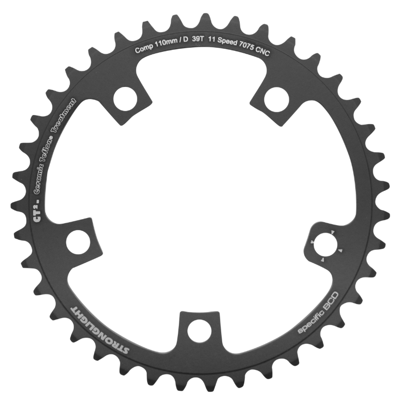 PLATEAU ROUTE 5BRA D.110 STRONGLIGHT ULTRA TORQUE 39DTS INTERIEUR CAMPAGNOLO NOIR CT2 STRONGLIGHT 11V. RECORD CARBON - CHORUS CARBON - ATHENA ALU 11V. INTERIEUR FILETE PLATEAU ROUTE 5BRA D.110 STRONGLIGHT ULTRA TORQUE 39DTS INTERIEUR CAMPAGNOLO NOIR CT2 STRONGLIGHT 11V. RECORD CARBON - CHORUS CARBON - ATHENA ALU 11V. INTERIEUR FILETE