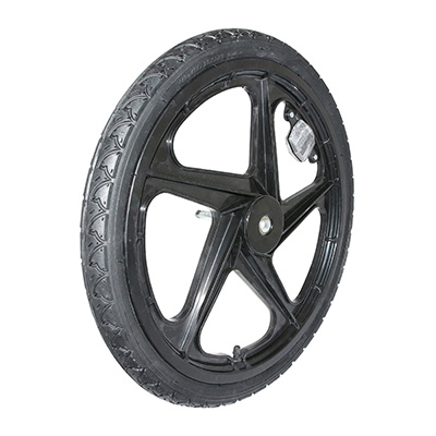 ROUE REMORQUE VELO 20" MOYEU FUSEE BATON PLASTIC NOIR AVEC PNEU - AVEC CATADIOPTRE ROUE REMORQUE VELO 20" MOYEU FUSEE BATON PLASTIC NOIR AVEC PNEU - AVEC CATADIOPTRE