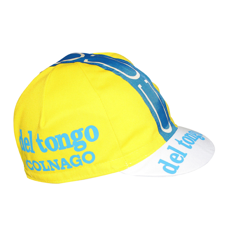 CASQUETTE VELO EQUIPE VINTAGE DEL TONGO JAUNE CASQUETTE VELO EQUIPE VINTAGE DEL TONGO JAUNE