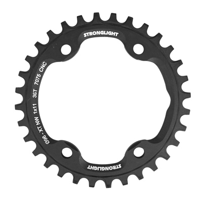 PLATEAU VTT 4BRA D.96 POUR SHIMANO XT M8000-SLX M7000 MONO STRONGLIGHT 36DTS 11V. NARROW WIDE NOIR NON FILETE PLATEAU VTT 4BRA D.96 POUR SHIMANO XT M8000-SLX M7000 MONO STRONGLIGHT 36DTS 11V. NARROW WIDE NOIR NON FILETE