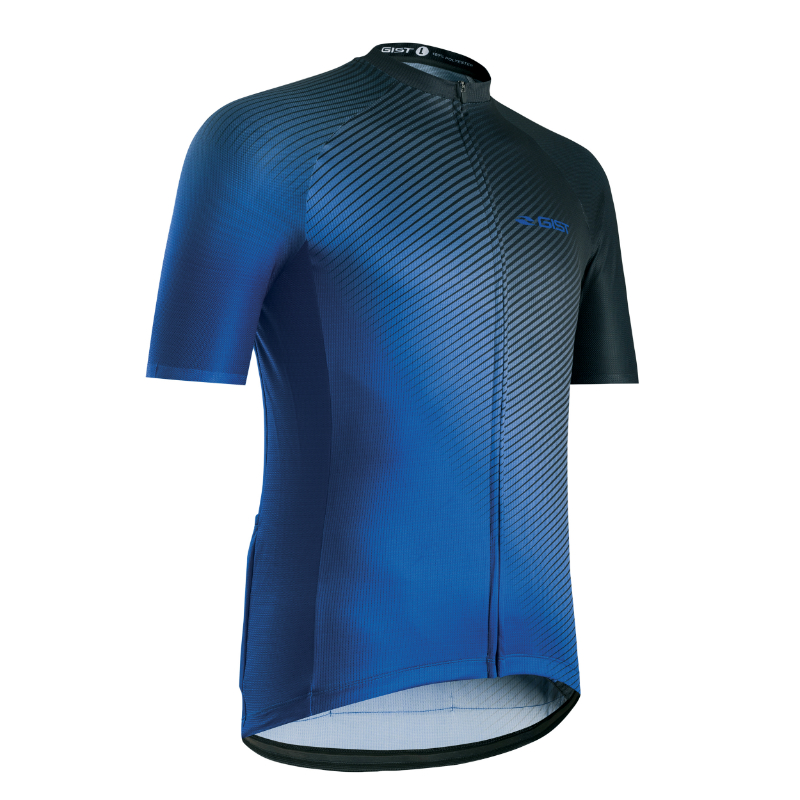 MAILLOT GIST HOMME FLOW MANCHES COURTES ZIP TOTAL BLEU XL -5349 MAILLOT GIST HOMME FLOW MANCHES COURTES ZIP TOTAL BLEU XL -5349