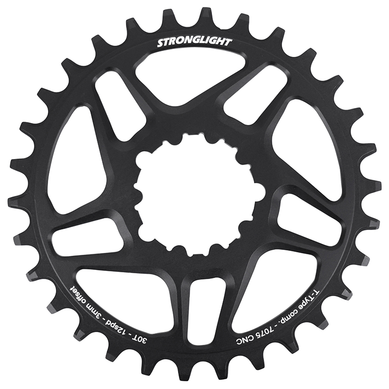 PLATEAU VTT DIRECT MOUNT POUR SRAM SX-NX-GX STRONGLIGHT MONO ALU NOIR 30DTS - EPAISSEUR 3MM 12V. PLATEAU VTT DIRECT MOUNT POUR SRAM SX-NX-GX STRONGLIGHT MONO ALU NOIR 30DTS - EPAISSEUR 3MM 12V.