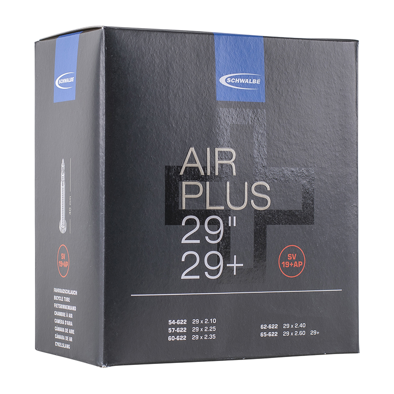 CHAMBRE A AIR VELO 29 X 2.10-2.60 SCHWALBE AIR PLUS VALVE PRESTA 40MM (SV19) CHAMBRE A AIR VELO 29 X 2.10-2.60 SCHWALBE AIR PLUS VALVE PRESTA 40MM (SV19)