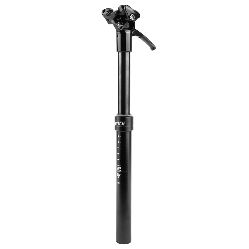 TIGE DE SELLE VTT TELESCOPIQUE SWITCH SW-08 ALU NOIR DIAM. 27.2 L395MM (PAR LEVIER 15-105MM) TIGE DE SELLE VTT TELESCOPIQUE SWITCH SW-08 ALU NOIR DIAM. 27.2 L395MM (PAR LEVIER 15-105MM)