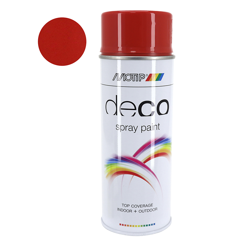 BOMBE DE PEINTURE MOTIP DECO GLYCERO BRILLANT ROUGE FEU AEROSOL 400ML (01628) BOMBE DE PEINTURE MOTIP DECO GLYCERO BRILLANT ROUGE FEU AEROSOL 400ML (01628)