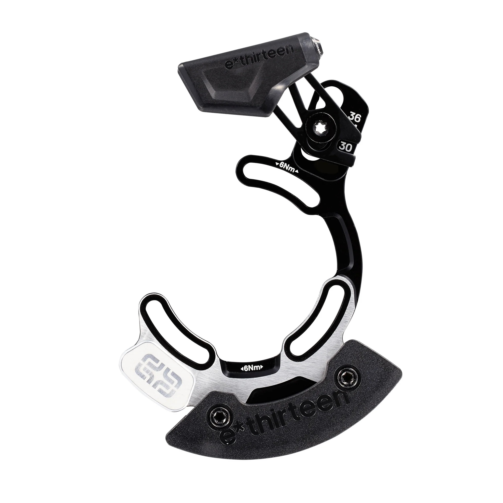E*THIRTEEN VARIO ENDURO DIRECT MOUNT BASHGUARD CHAINGUIDE, COMPACT SLIDER, ISCG 05, 30-36 T., BLACK E*THIRTEEN VARIO ENDURO DIRECT MOUNT BASHGUARD CHAINGUIDE, COMPACT SLIDER, ISCG 05, 30-36 T., BLACK