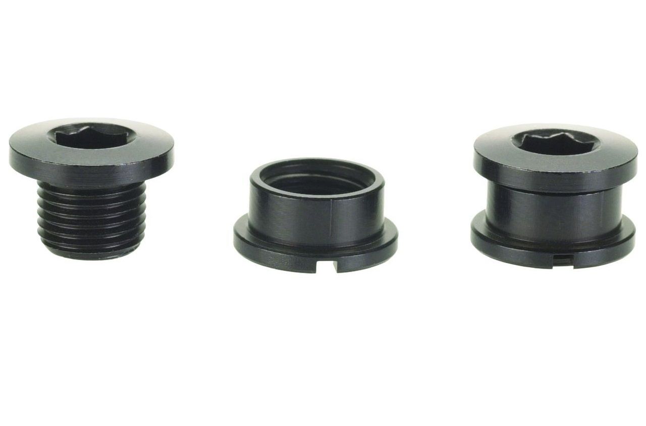 PROBLEM SOLVERS CHAINRING BOLTS AND NUTS, 6MM, SINGLESPEED, 5 PCS., ALUMINIUM, BLACK PROBLEM SOLVERS CHAINRING BOLTS AND NUTS, 6MM, SINGLESPEED, 5 PCS., ALUMINIUM, BLACK