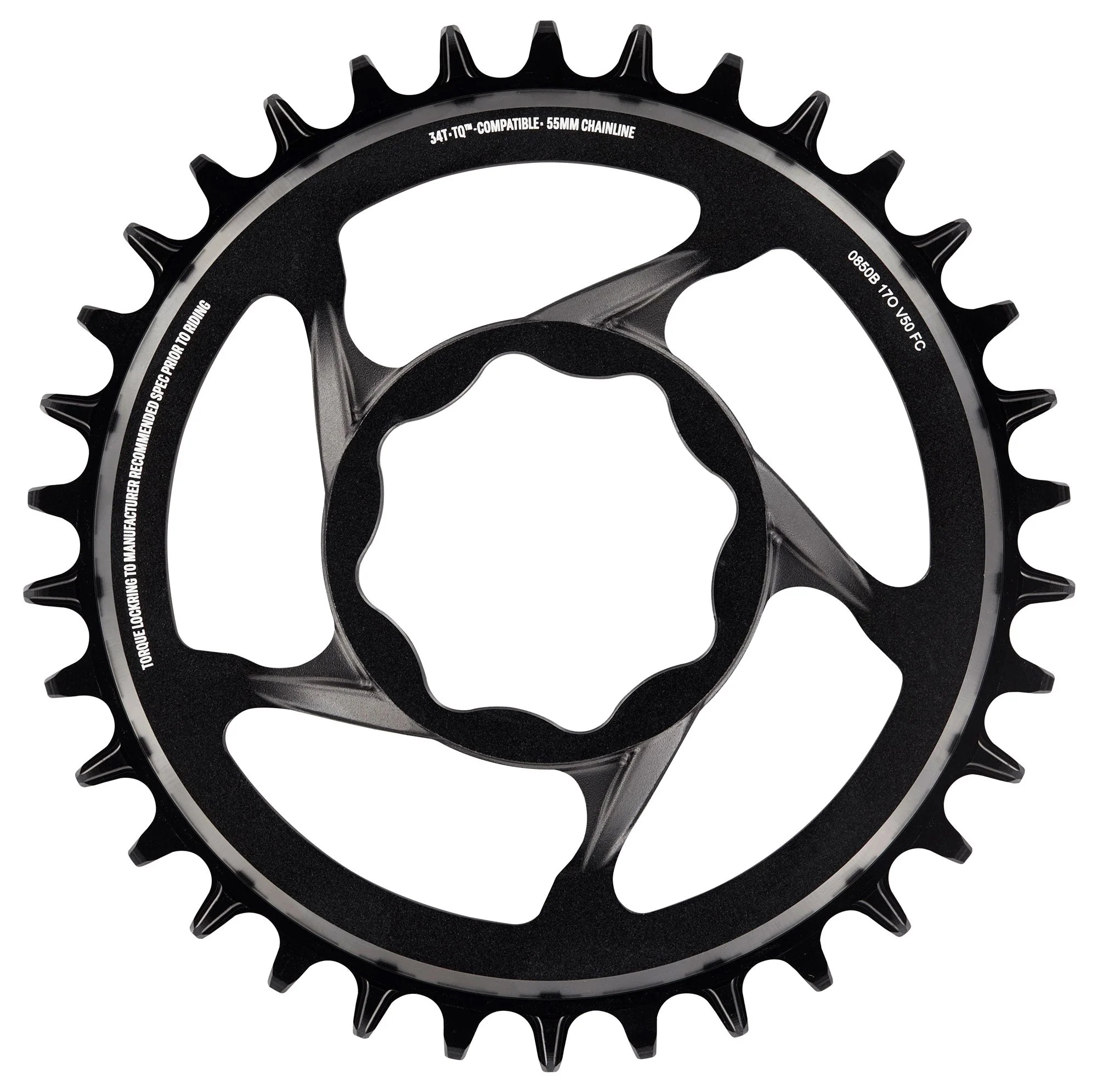 E*THIRTEEN E*SPEC DIRECT MOUNT CHAINRING, 34 Z., TQ, 55MM KETTENLINIE, BLACK E*THIRTEEN E*SPEC DIRECT MOUNT CHAINRING, 34 Z., TQ, 55MM KETTENLINIE, BLACK