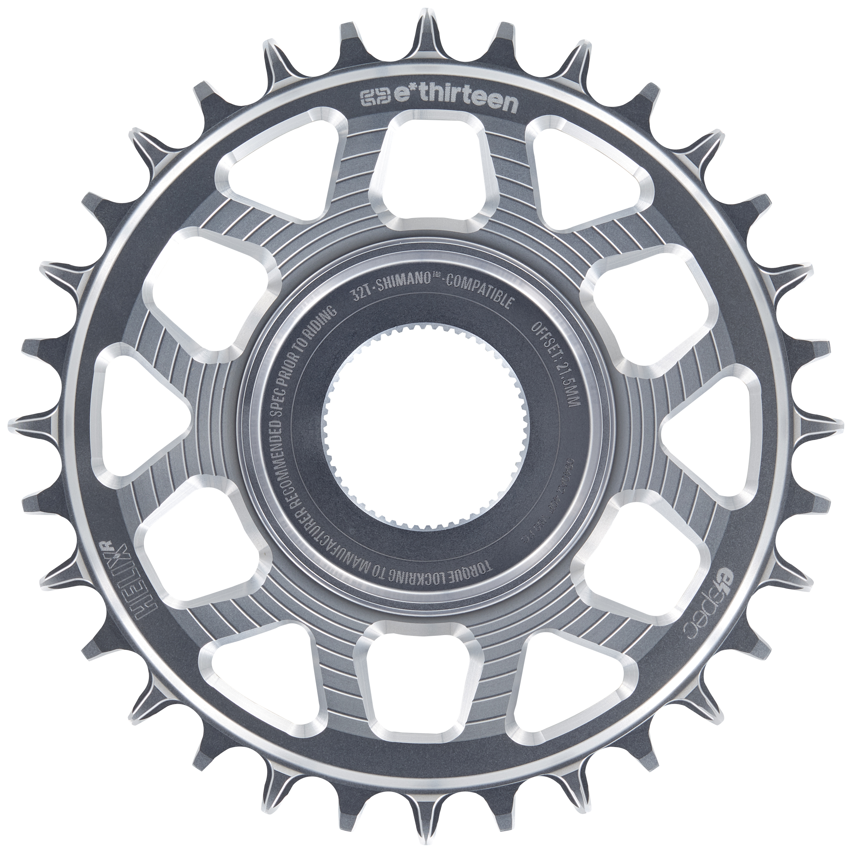 E*THIRTEEN HELIX R E*SPEC SRAM DIRECT MOUNT CHAINRING, SHIMANO EP8, 32 T., SILVER E*THIRTEEN HELIX R E*SPEC SRAM DIRECT MOUNT CHAINRING, SHIMANO EP8, 32 T., SILVER