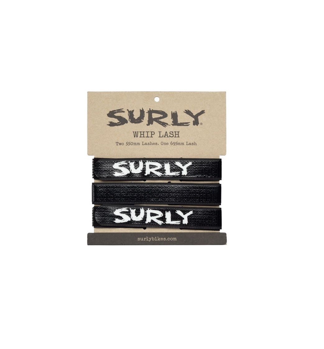 SURLY WHIP LASH GEAR STRAP, 2X55CM/1X69.5CM, 3 PCS., BLACK SURLY WHIP LASH GEAR STRAP, 2X55CM/1X69.5CM, 3 PCS., BLACK