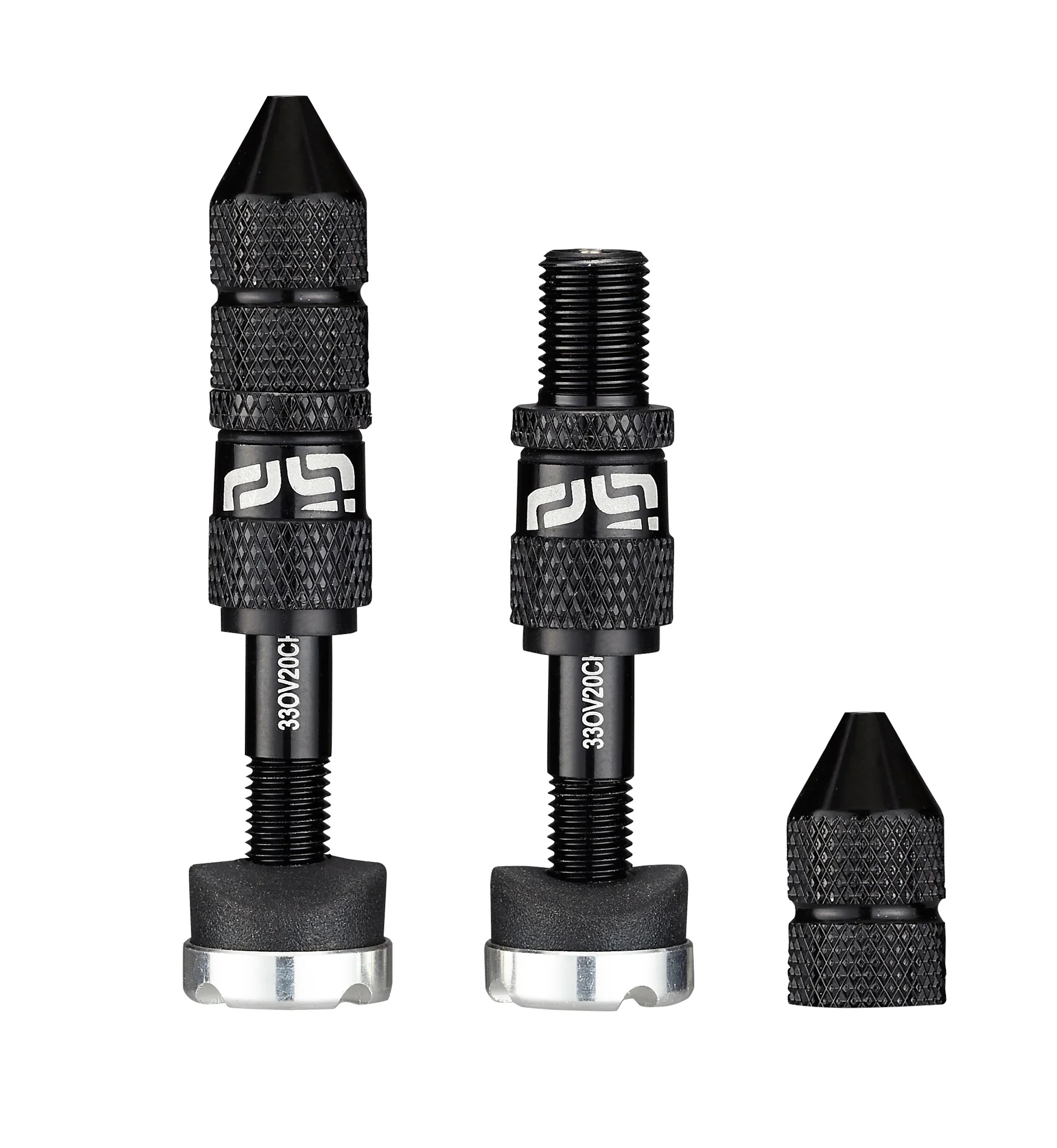 E*THIRTEEN QUICK FILL TUBELESS SCHRADER VALVES, 23-31MM DEPTH, 2 PCS., BLACK E*THIRTEEN QUICK FILL TUBELESS SCHRADER VALVES, 23-31MM DEPTH, 2 PCS., BLACK